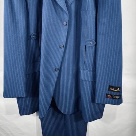 Falcone Suits & Blazers Falcone Mens Royal Blue Suit White